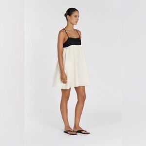 DISSH ELENA BUTTERMILK LINEN MINI DRESS